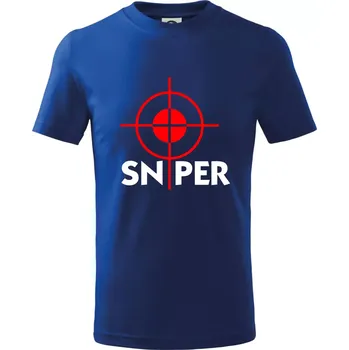 Sniper zameřovač - Tričko dětské bavlněné - 98 cm / 2 roky ( Královská modrá )