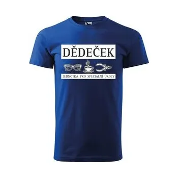 Tričko s potiskem Dědeček - Jednotka pro speciální úkoly: modré 3XL