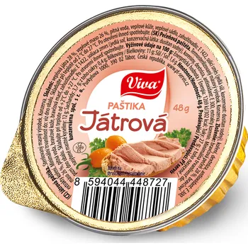 paštika a pomazánka Výhodná cena VIVA Paštika játrová 48 g