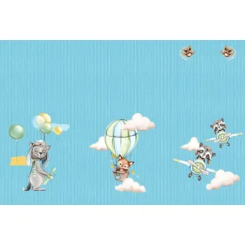 Panel na fusak z nepromokavého polyesteru 150x105 My little boy - vlk modrý