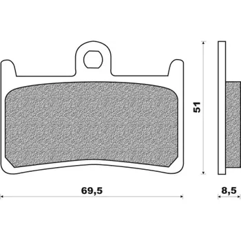 Brzdová destička brzdové destičky (směs SCOOTER ELITE SINTERED) NEWFREN (2 ks v balení) M502-623