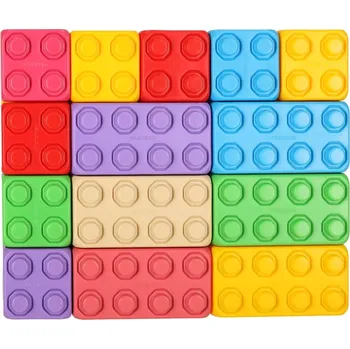 ostatní stavebnice KIK KX4385 Barevné cihly junior sada 60 ks