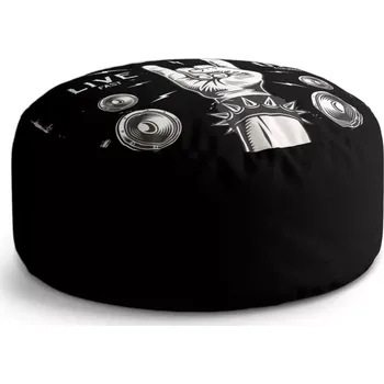 Taburet Sablio Taburet Circle ACDC Live fast, die young: 38x48 cm