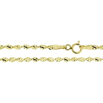 Řetízek Luxur, Stylový řetízek Milo, typ twist ve žlutém zlatě, délka 42 cm, 585-36-4-0018.0Z00.0.42.000.31