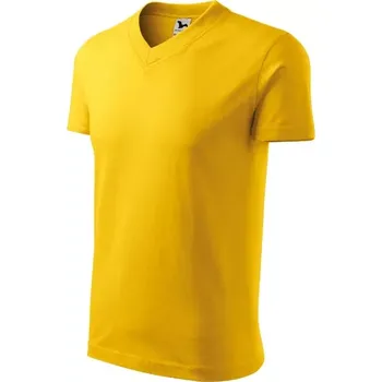 Pánské tričko V-neck tričko unisex žlutá 3XL