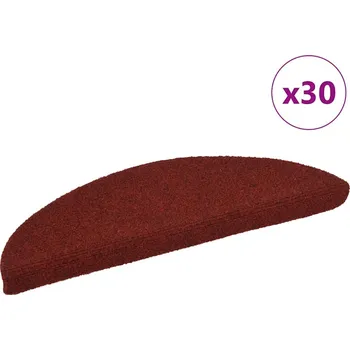 Nášlap na schod Schodové rohože samolepicí 30 ks 56 x 17 x 3 cm vínově červené půlkulaté Červená3365683