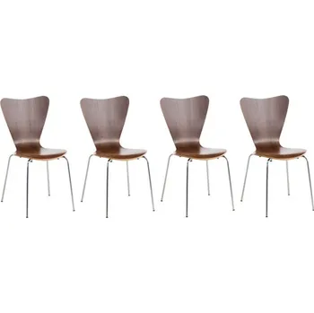 Jídelní židle 4 ks / set jídelní / konferenční židle Mendy, ořech