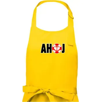 Kuchyňská zástěra Pozdrav vodáka ahoj - Dámská zástěra na vaření - Univerzální velikost ( Žlutá )