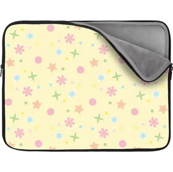 pouzdro na notebook Sablio Obal na notebook Hvězdy, květy a puntíky - 17"