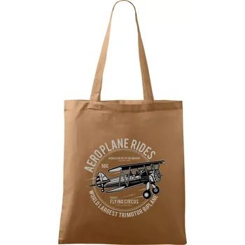 Aeroplane rides - Taška bavlněná - 42 x 38 cm ( Cappuccino )