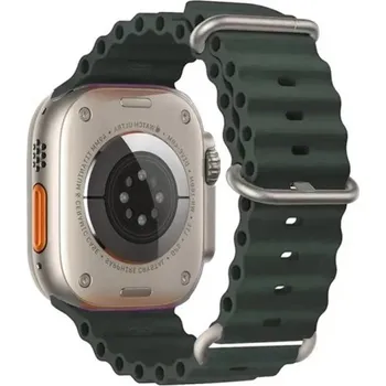 Ostatní příslušenství k chytrým hodinkám Silikonový řemínek 38 mm 40 mm 41 mm pro Apple Watch Voděodolný pásek s titanovou přezkou Nastavitelná smyčka a vícepolohové zapínání olive