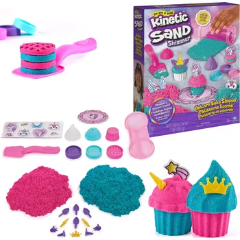 kinetický písek Spin Master - Kinetic Sand Kinetický Písek Cukrárna Jednorožce Unicorn Bake Shoppe 453 g + Doplňky