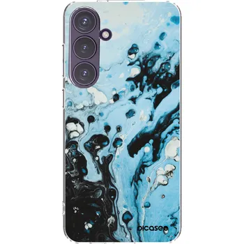 Pouzdro na mobilní telefon Picasee silikonový průhledný obal pro Samsung Galaxy S24+ S926B 5G - Organic blue