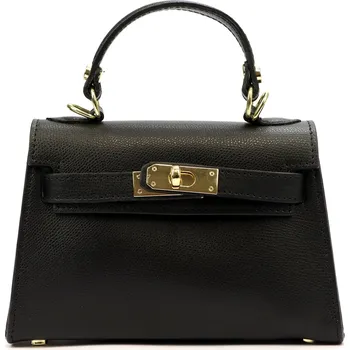 Kabelka Kožená kufříková kabelka Luka 24-002 černá