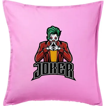Polštář Joker šílený - Polštář 50x50 - 50x50 - Pouze potah ( Růžová )