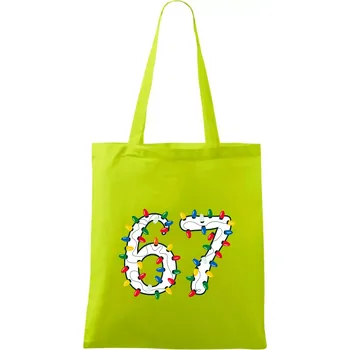 67 vánoční osvětlení - Taška bavlněná - 42 x 38 cm ( Limetková )