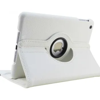 Pouzdro na tablet Otočné 360° ochranné kožené pouzdro s výřezem na logo pro iPad Air 10.9" (2020/2022) / iPad Air 11" (2024/2025) Barva: Světle šedá