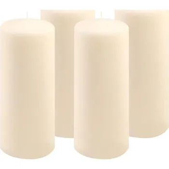 Svíčka Krémová parafínová svíčka 25 cm, sada 4 ks