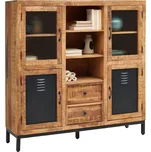 Vitrína Mira - Black Red White - BRW 145x145 cm