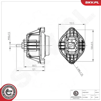 Zavěšení motoru Zavěšení motoru ESEN SKV 75SKV247