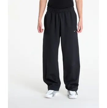 Tepláky Nike Solo Swoosh Men's Fleece Open-Hem Pants Black/ Black/ White XXL
