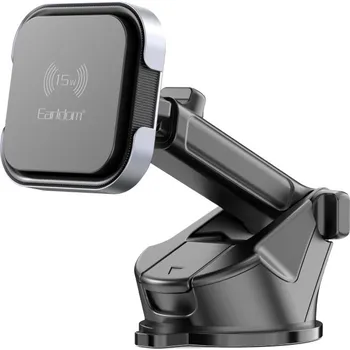 Univerzální magnetický držák na telefon Earldom ET-WC63 s bezdrátovým nabíjením Univerzální magnetický držák Earldom ET-WC63 s bezdrátovým nabíjením 15 W zajistí pevné uchycení telefonu a rychlé nabí