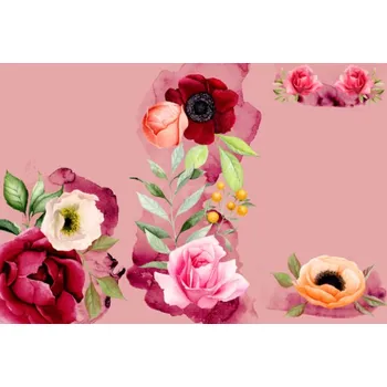 Panel na fusak z nepromokavého polyesteru 150x105 romance růžový