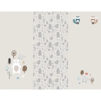 Panel na fusak z nepromokavého polyesteru 155x120 petrol forest béžový