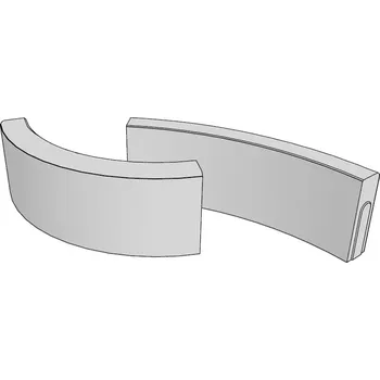 Zahradní obrubník CSB-Obrubník T 8x25x78 R1,0 vnější šedý