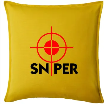 Polštář Sniper zameřovač - Polštář 50x50 - 50x50 - Pouze potah ( Žlutá )