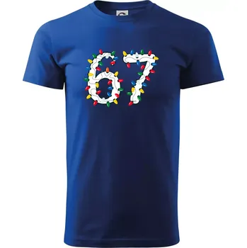 67 vánoční osvětlení - Triko extra velké (5-8XL) - 6XL ( Královská modrá )