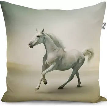 Polštář Sablio Polštář Bílý kůň 2 - 60x60 cm
