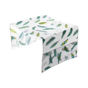 Povlečení Průhledný bílý potah proti prachu s barevným vzorem peří 130 x 54 cm Ochranný PEVA kryt s bočními kapsami Voděodolný potah