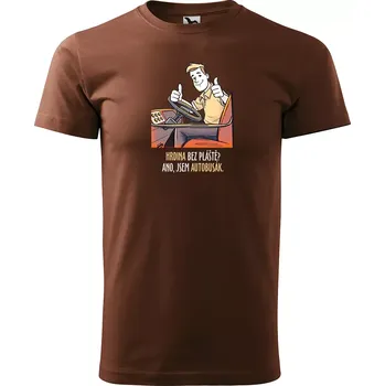 Sablio Tričko s potiskem Ano, jsem autobusák - hnědé S