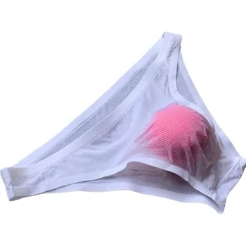 Pánské erotické prádlo Pánské bezešvé slipy ultra tenké, průhledné, rychleschnoucí, 3D tvarované Bílá L