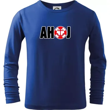 Chlapecké tričko Pozdrav vodáka ahoj - Triko dětské Long Sleeve - 122 cm/6 let ( Královská modrá )