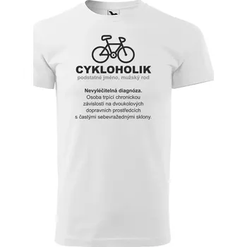 Sablio Tričko s potiskem Cykloholik - bílé M