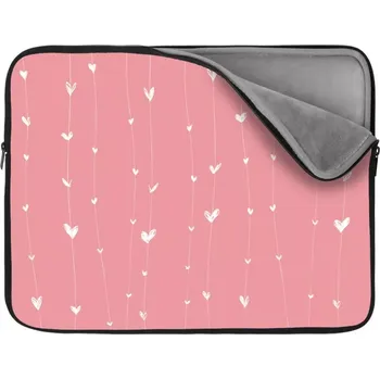 pouzdro na notebook Sablio Obal na notebook Asymetrická srdíčka - 17"