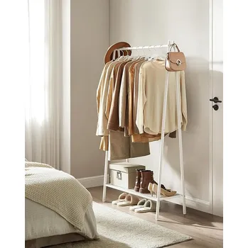 Věšák Stojan na kabáty 33,5 x 92,5 x 153 cm | bílý