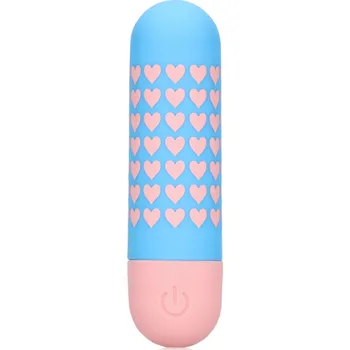 Vibrátor Shots Heart to Get Bullet 10 rychlostní vibrační patrona 7,8 x 2,1 cm