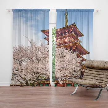 Závěs Sablio Závěs Čínská věžička: 2ks 140x250cm