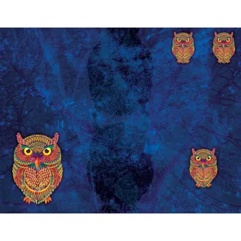 Panel na fusak z nepromokavého polyesteru 155x120 barevná sova