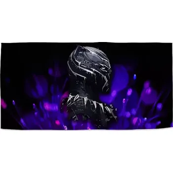 Osuška Sablio Ručník BLACK PANTHER Fialová luminescence - 50x100 cm