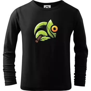 Chlapecké tričko Chameleonek - Triko dětské Long Sleeve - 158 cm/12 let ( Černá )
