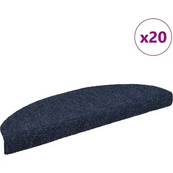 Nášlap na schod Schodové rohože samolepicí 20 ks 65 x 21 x 4 cm modré, půlkulaté, velké Modrá3365648