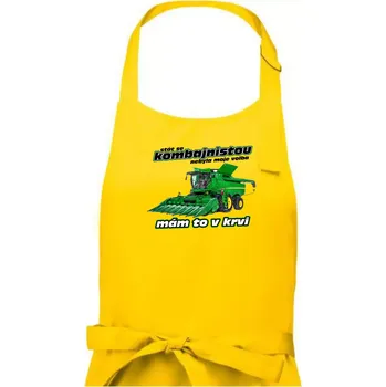 Kuchyňská zástěra Stát se kombajnistou nebyla moje volba - Pánská zástěra na vaření - Univerzální velikost ( Žlutá )