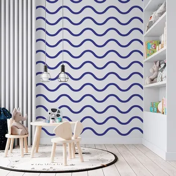 Tapeta Sablio Tapeta Modré vlnky - 125x75 cm