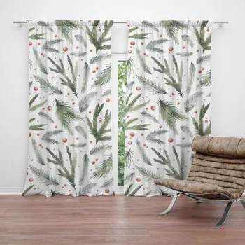 Závěs Sablio Závěs Vůně jehličí: 2ks 140x250cm