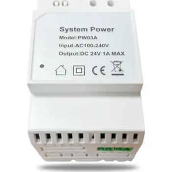 Sběrnicový napájecí zdroj na DIN lištu PW03A pro systémy VERIA