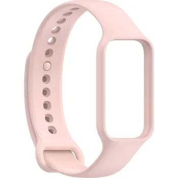 Silikonový pásek 16,3 mm pro Xiaomi Smart Band 8 Active a Redmi Band 2 Pohodlný nastavitelný náramek ze silikonu Střední měkkost a příjemné nošení světle růžová
